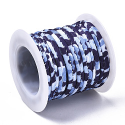 Flat Polyester Elastic Cord, Webbing Garment Sewing Accessories, Dark Slate Blue, 5mm, about 3.28 yards(3m)/roll(EC-N003-001A-05)