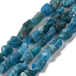 Raw Rough Natural Apatite Beads Strands, Nuggets, 4.5~12x4.5~8x4~8mm, Hole: 0.9mm, about 63~66pcs/strand, 15.47''~16.34''(39.3~41.5cm)(G-I293-G03-02)