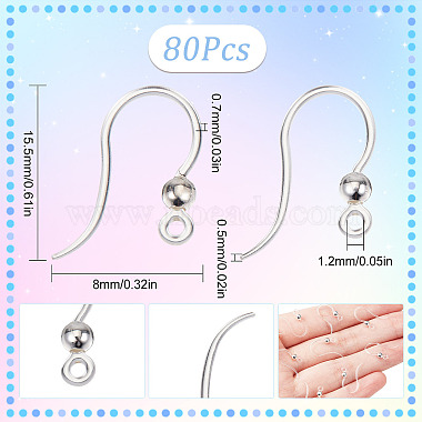 80Pcs Eco-Friendly Plastic Earring Hooks(STAS-SC0004-43S)-2