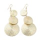 Layered Flat Round Dangle Earrings for Girl Women(EJEW-I258-05G)-1