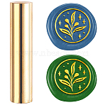 Wax Seal Stamp, Mini Brass Stamp Gun Wax Seal for Envelope Invitation Wedding Embellishment Bottle Decoration, Plants, 60x15mm(AJEW-WH0104-88-107)