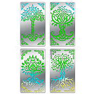 BENECREAT 4Pcs 4 Style Stainless Steel Cutting Dies Stencils, for DIY Scrapbooking/Photo Album, Decorative Embossing DIY Paper Card, Tree of Life Pattern, Tree of Life Pattern, 17.7x10.1cm, 1pc/style(DIY-BC0003-47)