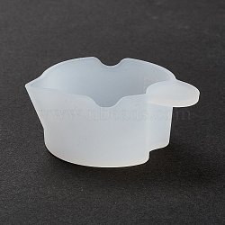 Silicone Non-stick Measuring Cups, for Mixing Casting Epoxy resin, DIY Epoxy Craft Mold Tools, White, 4.7x3.3x2cm, Capacity: 10ml(0.34fl. oz)(DIY-P059-01)