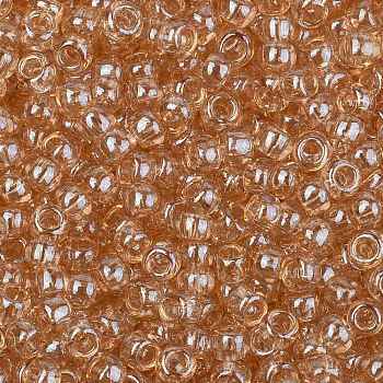 TOHO Round Seed Beads, Japanese Seed Beads, (629) Pale Honey Luster, 8/0, 3mm, Hole: 1mm, about 1110pcs/50g