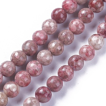 Natural Maifanite/Maifan Stone Beads Strands, Dyed, Round, 6mm, Hole: 1mm, about 62~64pcs/strand, 15.2 inch~15.4 inch(38.5~39cm)