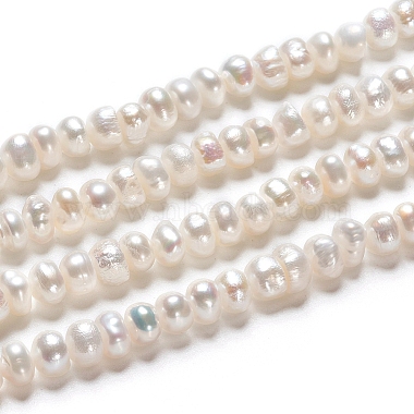 Antique White Rondelle Pearl Beads