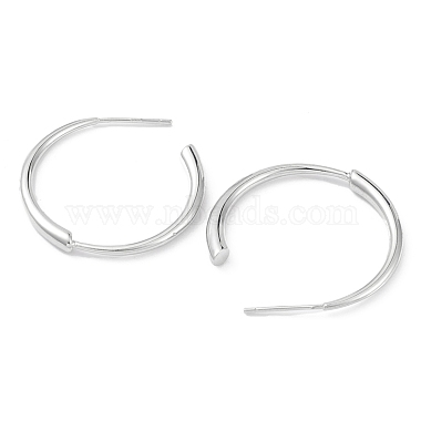Rack Plating Brass Ring Stud Earrings for Women(EJEW-K245-12P)-2