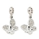 Rack Plating Alloy Pave Crystal Rhinestone Insect European Dangle Charms(FIND-B034-14P-01)-1