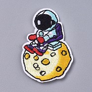 Computerized Embroidery Cloth Iron On/Sew On Patches, Costume Accessories, Spaceman, Colorful, 50x33x2mm(DIY-D030-F08)