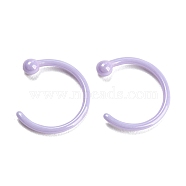 Hypoallergenic Bioceramics Zirconia Ceramic Hoop Nose Rings, Piercing Nose Rings, No Fading and Nickel Free, Lilac, 9.5x8.5mm, Head: 2mm(AJEW-Z014-01B)