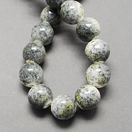 Handmade Porcelain Beads, Round, Dark Gray, 8mm(PORC-Q197-8mm-02)