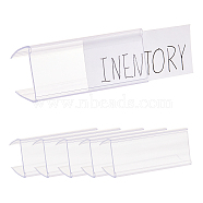 PVC Tag Holder, with Blank Coated Paper, Clear, 26.5x60x26mm, Inner Size: 15~25mm, 100pcs(KY-GA0001-01)