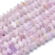 Natural Kunzite Beads Strands, Faceted, Bicone, 2.5~3x1.5~2mm, Hole: 0.5mm, about 250pcs/Strand, 14.96 inch(38cm)(G-F686-25)