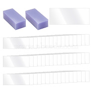 Rectangle Clear Plastic Tags, Shelf Label Holders for Library Shelf, Storage Bins, Clear, 77x37x0.1mm(KY-WH0004-13)