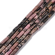 Natural Rhodonite Beads Strands, Column, 13x4mm, Hole: 1.4mm, about 28pcs/strand, 15.20''(38.6~39.1cm)(G-D464-03)