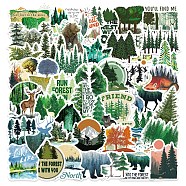 50Pcs 50 Styles Forest Theme PVC Plastic Cartoon Stickers Sets, Waterproof Adhesive Decals for DIY Scrapbooking, Photo Album Decoration, Animal Pattern, 44~71x44~66x0.1mm, 1pc/style(STIC-P004-36)
