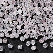 2 Strands Natural Rose Quartz Beads Strands, Faceted, Round, 3~3.5x2.5~3mm, Hole: 0.3mm, about 114~141pcs/strand, 15.1~16.4 inch(38.4~41.8cm)(G-NB0005-03)