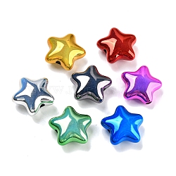 Opaque Acrylic Beads, Star, Mixed Color, 20.5x22x10.5mm, Hole: 3mm(MACR-P040-09)