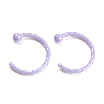 Hypoallergenic Bioceramics Zirconia Ceramic Hoop Nose Rings, Piercing Nose Rings, No Fading and Nickel Free, Lilac, 9.5x8.5mm, Head: 2mm