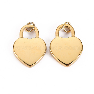 Real 14K Gold Plated Heart 316 Surgical Stainless Steel Pendants