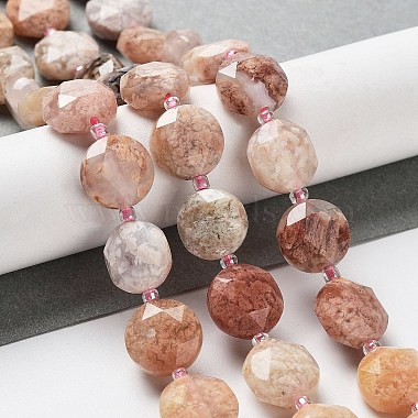 Natural Cherry Blossom Agate Beads Strands(G-NH0004-024)-2
