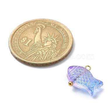 Transparent Spray Painted Glass Pendents(PALLOY-JF02117)-3