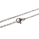 Классический простой 304 из нержавеющей стали мужские женские цепочки ожерелья(STAS-P045-01P-A)-1