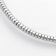 Electroplate Non-magnetic Synthetic Hematite Beads Strands, Heishi Beads, Flat Round/Disc, Platinum Plated, 2x1mm, Hole: 1mm, about 372pcs/strand, 15.7 inch(G-J216D-08)