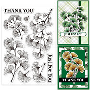 Custom PVC Plastic Clear Stamps, for DIY Scrapbooking, Photo Album Decorative, Cards Making, Ginkgo Leaf, 160x110x3mm(DIY-WH0448-0469)