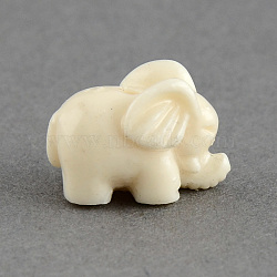 Dyed Elephant Synthetic Coral Beads, Cornsilk, 10x15x9.5mm, Hole: 2mm(X-CORA-S002-03)