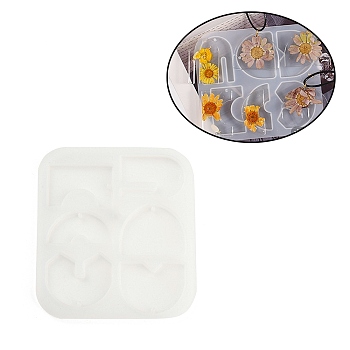 Arch DIY Pendant Silicone Molds, Resin Casting Coaster Molds, for UV Resin, Epoxy Resin Craft Making, 120x105x11mm, Hole: 2mm, Inner Diameter: 21~45x30~45mm