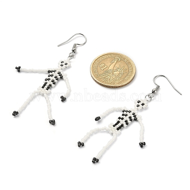 MIYUKI Delica Beaded Skeleton Dangle Earrings(EJEW-MZ00092)-3