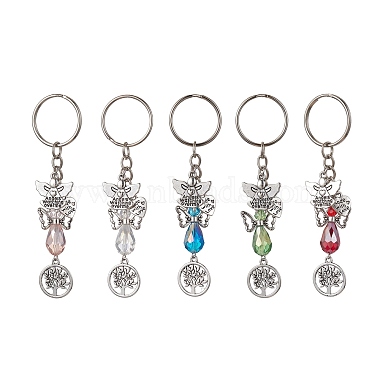 Mixed Color Angel & Fairy Glass Keychain