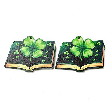 Green Book Wood Pendants