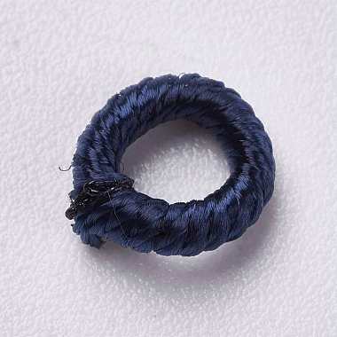 Prussian Blue Ring Polyester Beads