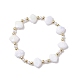 4Pcs 4 Colors Shell Shape Plastic Stretch Bracelets(BJEW-JB10342)-3