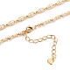 Glass Pearl Link Chain Necklaces(NJEW-JN03203)-2