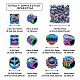50Pcs 5 Style Rainbow Color Alloy European Beads(FIND-FW0001-32-NR)-4