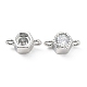 Rack Plating Brass Pave Clear Cubic Zirconia Connector Charms(KK-C035-02P)-1