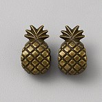 Alloy European Beads, Large Hole Beads, Pineapple, Antique Bronze, 11.5x7x7mm, Hole: 4.7mm(FIND-WH0152-704AB)