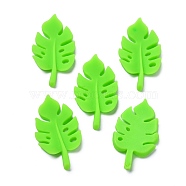 Opaque Resin Cabochons, for DIY Decoration, Leaf, Lime, 31x17.5x3.5mm(RESI-G025-01B)