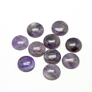 Natural Amethyst Cabochons, Half Round/Dome, 6x3~4mm(X-G-R416-6mm-30)
