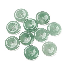 Natural Green Aventurine China Safety Buckle Pendants, 15~16x3~4mm, Hole: 3mm(G-B052-03)