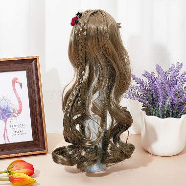 PP Plastic Long Wavy Curly Hairstyle Doll Wig Hair(DIY-WH0304-260)-6