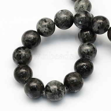 Natural Larvikite Round Beads Strands(X-G-S159-8mm)-2