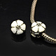 Perles européennes alliage émail fleur de style grand trou(MPDL-R036-51J)-1