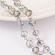 Chaîne de perles de verre à la main rondelle facettée(X-AJEW-JB00130-01)-1