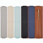 6Pcs 6 Colors Imitation Leather Pen Holder, with Elastic Strap, Rectangle, Mixed Color, 16.5x3.5x0.4cm, 1pc/color(ABAG-CP0001-15C)