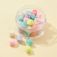 42Pcs Opaque Acrylic Beads, Square, Mixed Color, 11.5x10x10mm, Hole: 2mm(SACR-FS0001-15)