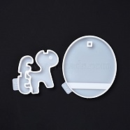 DIY Mobile Phone Holders Silhouette Silicone Mold, Resin Casting Molds, For UV Resin, Epoxy Resin Jewelry Making, Antlers, White, 74x68x9mm(DIY-I081-05)
